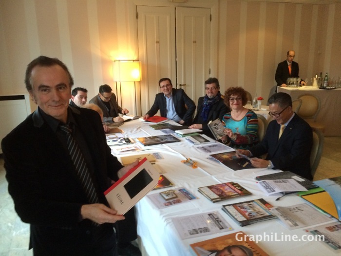 Photo Trophes de l'Imprimerie 2014 avec les membre du jury